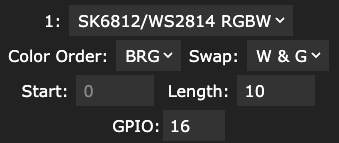 Einstellunge WLED WS2814