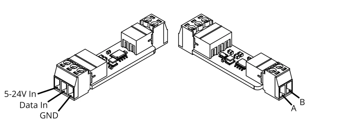 cod.m WLED Range Extender IN Schematic diagram